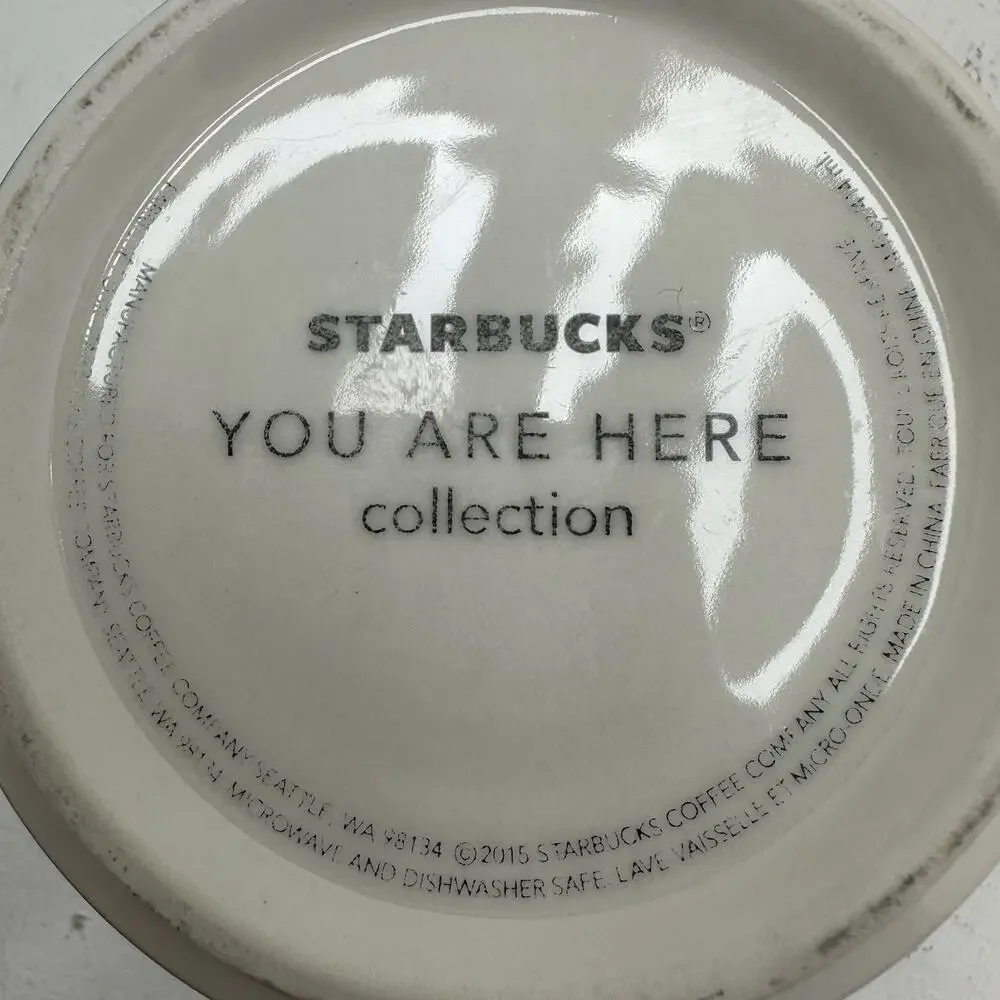 STARBUCKS PIKE PLACE MARKET YOU ARE HERE COLLECTION COFFEE MUG Seattle 2015 14oz